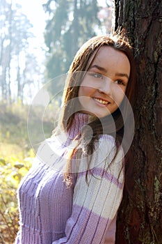 Portrait of beautiful young girl