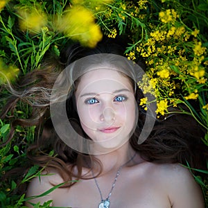 Portrait of a beautiful young girl