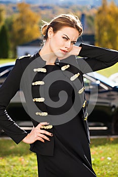 Portrait of beautiful young happy woman