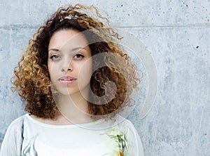 Portrait of a beautiful young mixed race woman photo