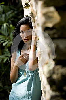 Portrait of beautiful young Pacific Islander woman