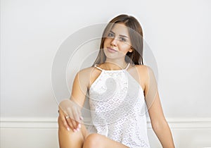 Portrait of beautiful young teen girl