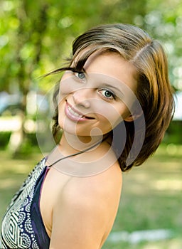 Portrait of a beautiful young woman