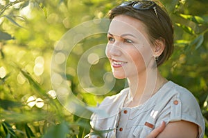 Portrait of a beautiful young woman resting