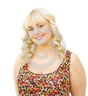 Portrait of beautiful young woman smiling photo