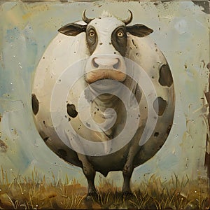 Portrait of a Big Fat Cow