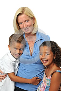 Portrait of biracial family