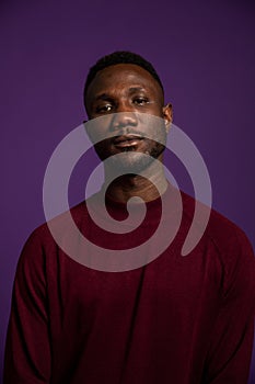 Portrait of Black Man Looking at Camera