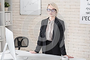 Portrait of Blonde Female Business Leader