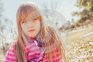 Portrait of blonde girl