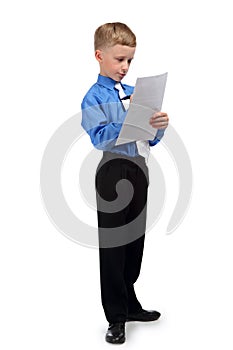 Portrait of a boy in a business suit