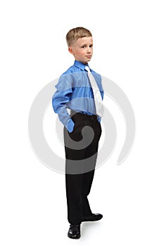 Portrait of a boy in a business suit