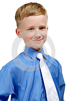 Portrait of a boy in a business suit