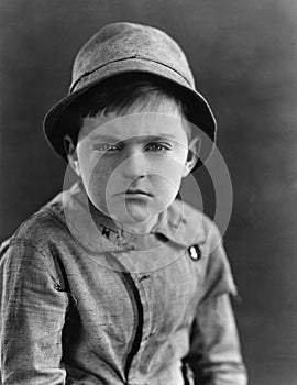 Portrait of a boy looking serious