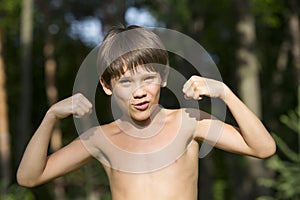 Portrait of a boy in nature