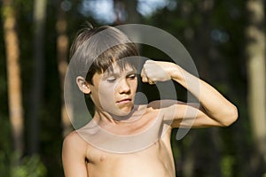 Portrait of a boy in nature
