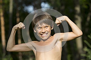 Portrait of a boy in nature