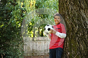 Portrait of boy outdoors