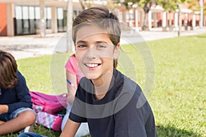 Portrait of a boy in school campus