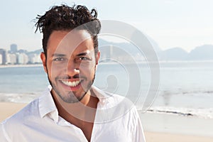 Portrait of a brazilian man at Copacabana beach