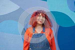 Portrait of the Brazilian woman with colour hair