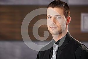 Portrait of bristly businessman photo