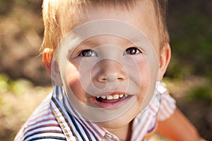 Portrait of a brown-eyed baby