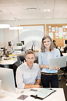 Portrait of business colleagues working in office