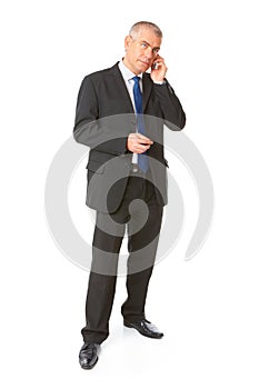 Portrait of business man on the phone