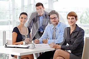 Portrait of business team at corporate office