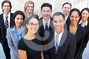 Portrait Of Business Team Outside Office