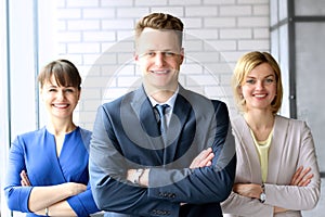 Portrait Of Business Team / people standing in the Office