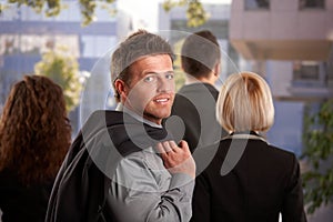 Portrait of businessman outdoor