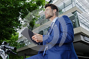 portrait businessman outdoor