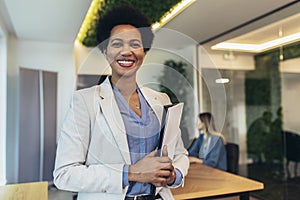 Portrait of a businesswoman standing in the office