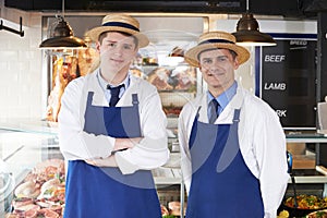 Portrait Of Butcher With Apprentice