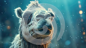 Portrait a camel in moon glow