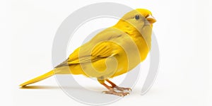 Portrait of a canary bird isolated on whtie background photo