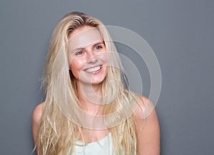 Portrait of a carefree young blond woman