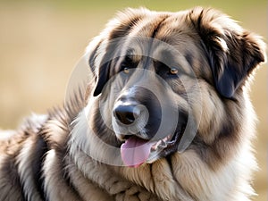 Portrait of the Caucasian shepherd dog