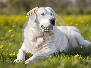 Portrait of the Central Asian shepherd dog