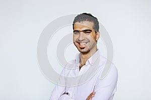 Portrait of cheerful Syrian man
