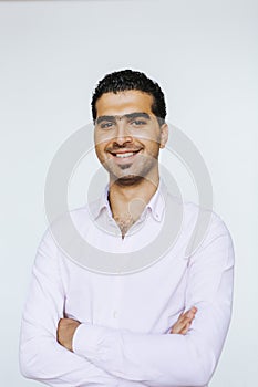 Portrait of cheerful Syrian man
