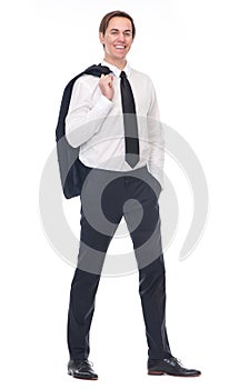 Portrait of a cheerful young businessman smiling