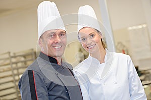 Portrait chef with commis chef