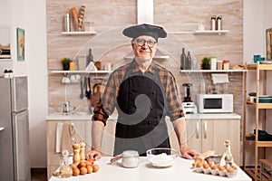 Portrait of chef wearing bonete photo