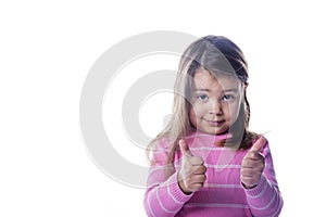 Portrait child in studio