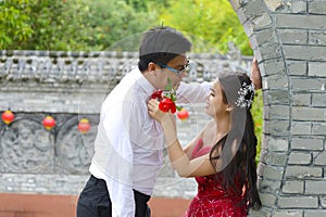 Portrait of chinese wedding