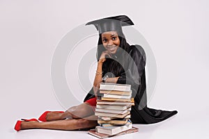 Portrait of student in graduation gown