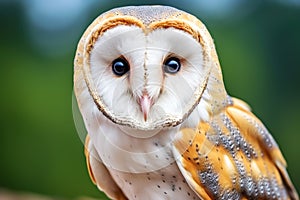 portrait of common barn owl